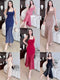 SIRINNN KNITTED Spaghetti Strap Maxi Dress